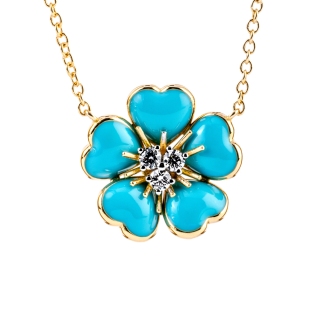 Petit Fleurs , Anello con diamanti e smalto&nbsp;