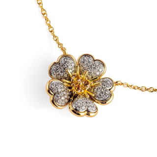 Petit Fleurs , Girocollo con diamanti