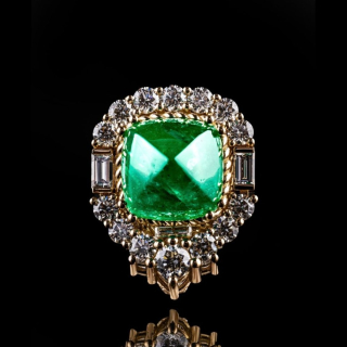 Eleonora, Orecchini con pietre di colore e diamanti.