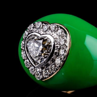 Arcobaleno, Anello con diamanti e smalto