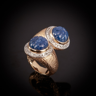 Matilde, Anello con pietre di colore e diamanti