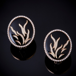 Anemone, Orecchini con pietre dure e diamanti