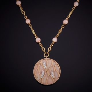 Fiammetta, Collana con pietra dura e diamanti