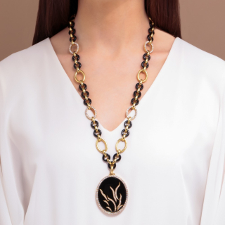 Anemone, Collana con pietre dure e diamanti