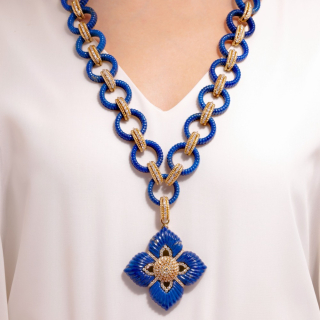 Vibrazioni, Collana con pietre dure e diamanti