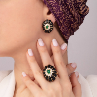 Bon Bon, Orecchini con pietre dure, pietre di colore e diamanti