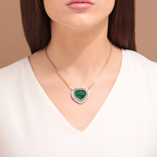 Venezia, Collana con&nbsp;pietra di colore, diamanti e smalto