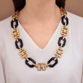 Mistero II, Collana con pietre dure e diamanti