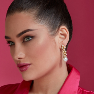 Alice, Orecchini con perle e diamanti