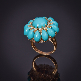 Cleopatra, Anello
con pietre dure e diamanti