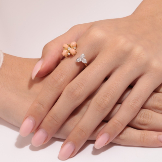 Fortuna, Anello con pietre dure e diamanti