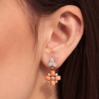 Fortuna, Orecchini con pietre dure e diamanti