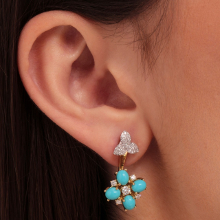 Fortuna, Orecchini con pietre dure e diamanti