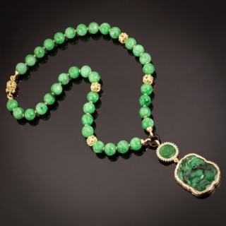 Roma, Collana con pietre dure e diamanti