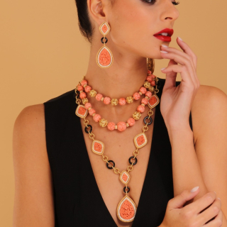 Medea, Orecchini con pietre dure e diamanti