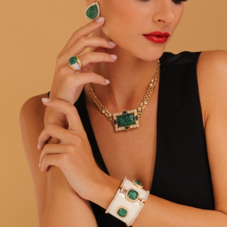 Marta, Girocollo con pietre di colore e diamanti