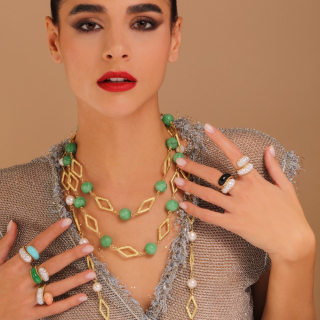 Fiamma, Collana con pietre dure 