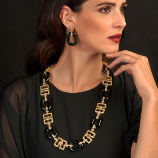 Mistero II, Collana con pietre dure e diamanti