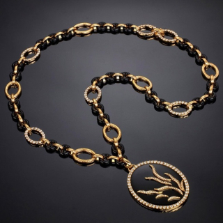 Anemone, Collana con pietre dure e diamanti