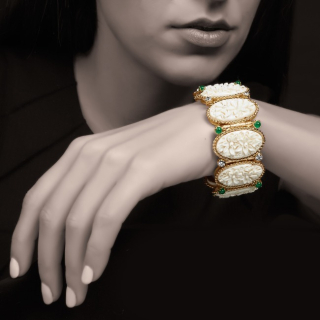 Marrakech, Bracciale con pietre dure, pietre di colore e diamanti