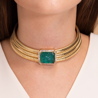 Debora, Choker con pietra di colore e diamanti