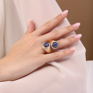 Matilde, Anello con pietre di colore e diamanti