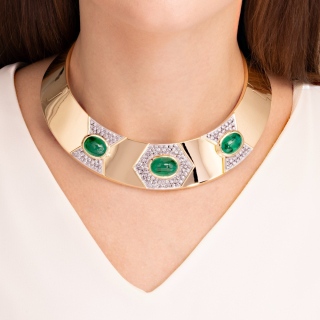 Nora, Choker con pietre di colore e diamanti