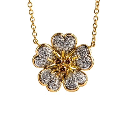 Petit Fleurs , Girocollo con diamanti