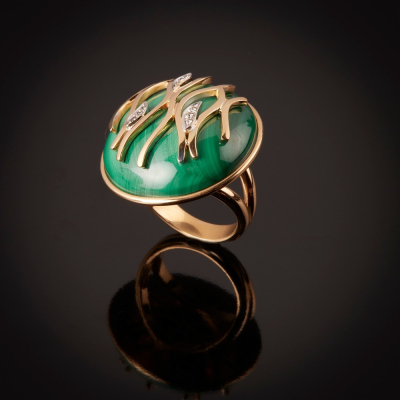 Fiamma, Anello con pietre dure e diamanti 