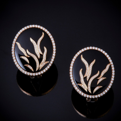 Anemone, Orecchini con pietre dure e diamanti