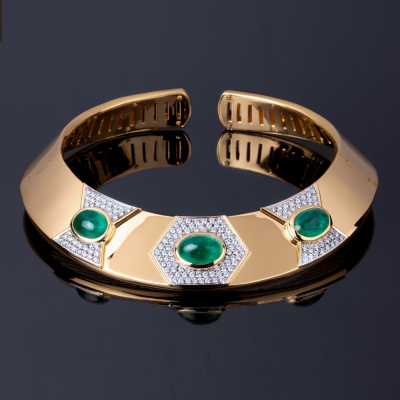 Nora, Choker con pietre di colore e diamanti