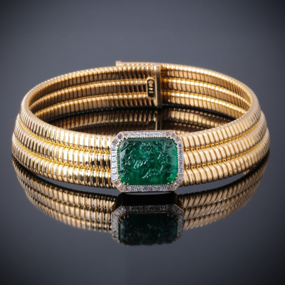 Debora, Choker con pietra di colore e diamanti