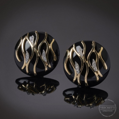 Fiamma, Orecchini con pietre dure e diamanti