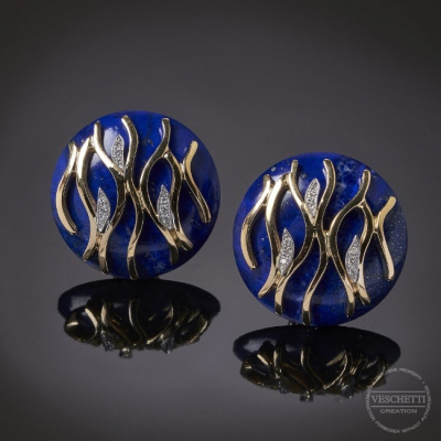 Fiamma, Orecchini con pietre dure e diamanti