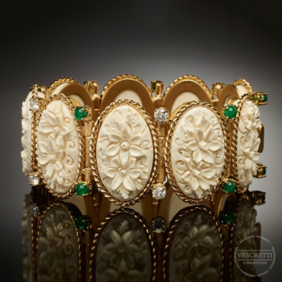 Marrakech, Bracciale con pietre dure, pietre di colore e diamanti