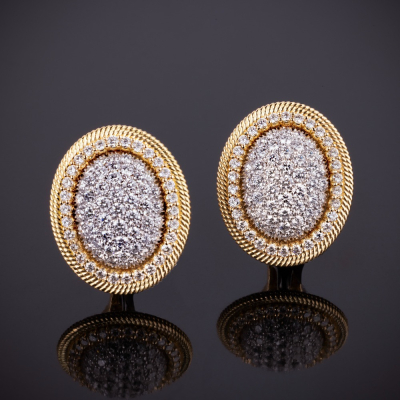 Firenze, Orecchini in oro e diamanti