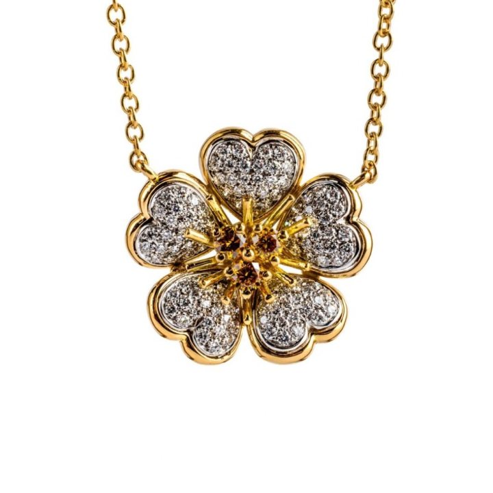 Petit Fleurs , Girocollo con diamanti