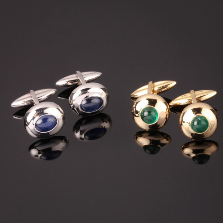 Gemelli Superman In Argentato Con Pietre Blu Di Sodalite – Regalo Uomo DC Comics