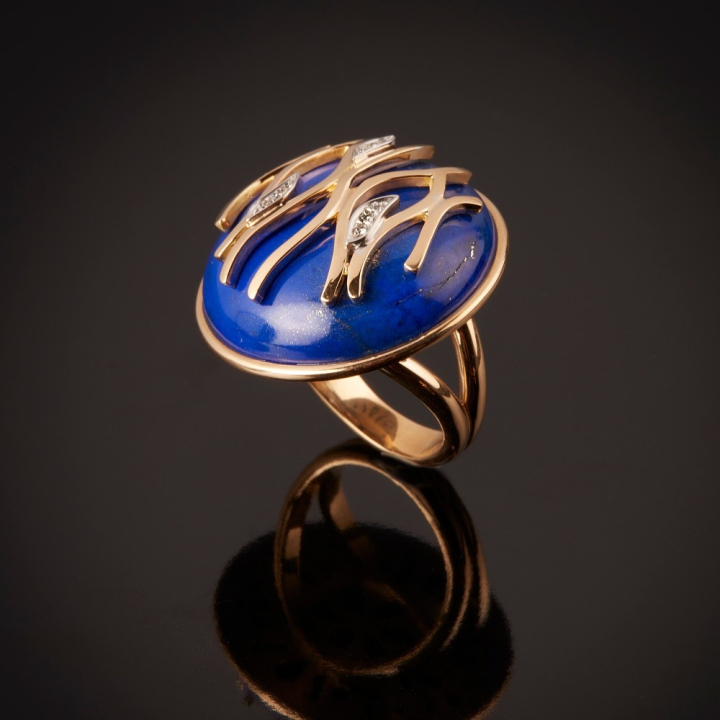 Fiamma, Anello con pietre dure e diamanti&nbsp;