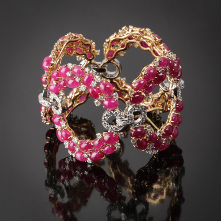 Magda, Bracciale con pietre di colore e diamanti