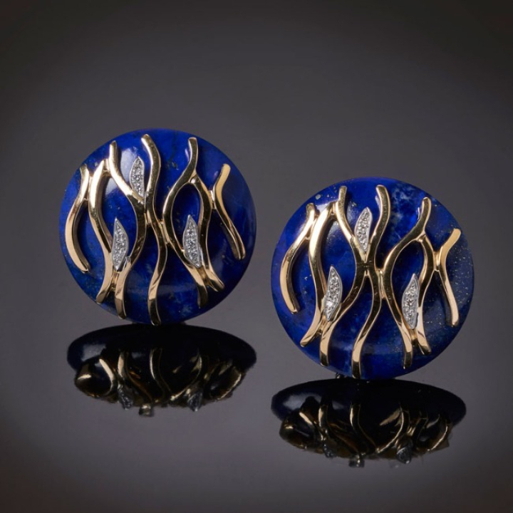 Fiamma, Orecchini con pietre dure e diamanti