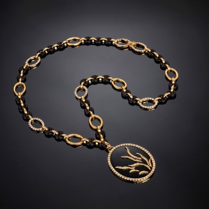 Anemone, Collana con pietre dure e diamanti