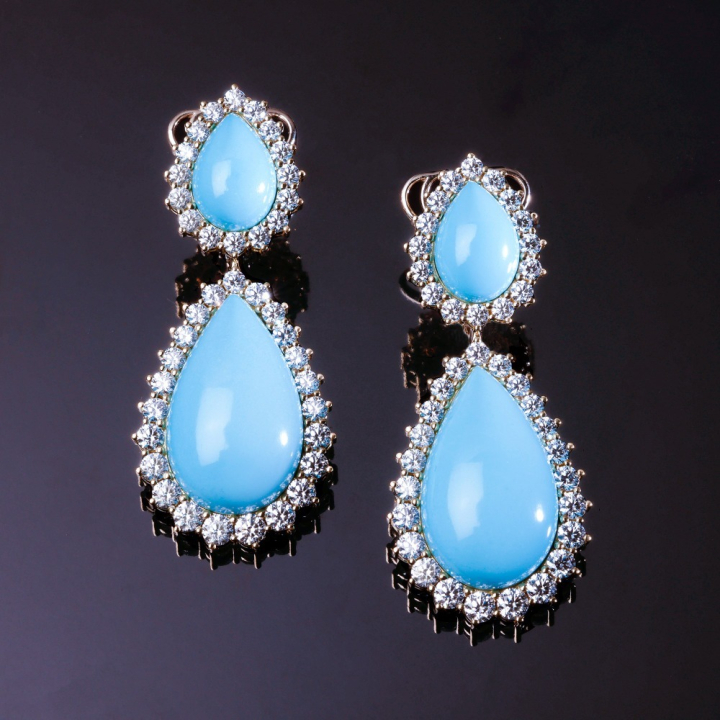 Frida, Orecchini con pietre dure e diamanti