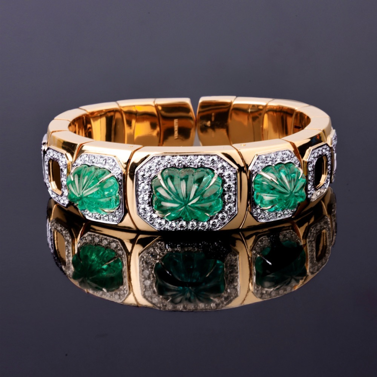 Atena, Bracciale con pietre di colore e diamanti