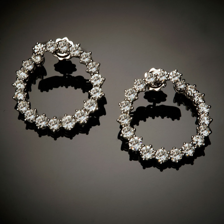 Soffio, Orecchini in oro e diamanti